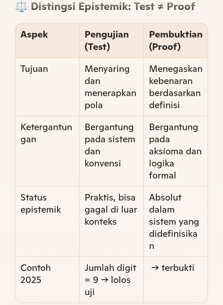 Pengujian versus Pembuktian