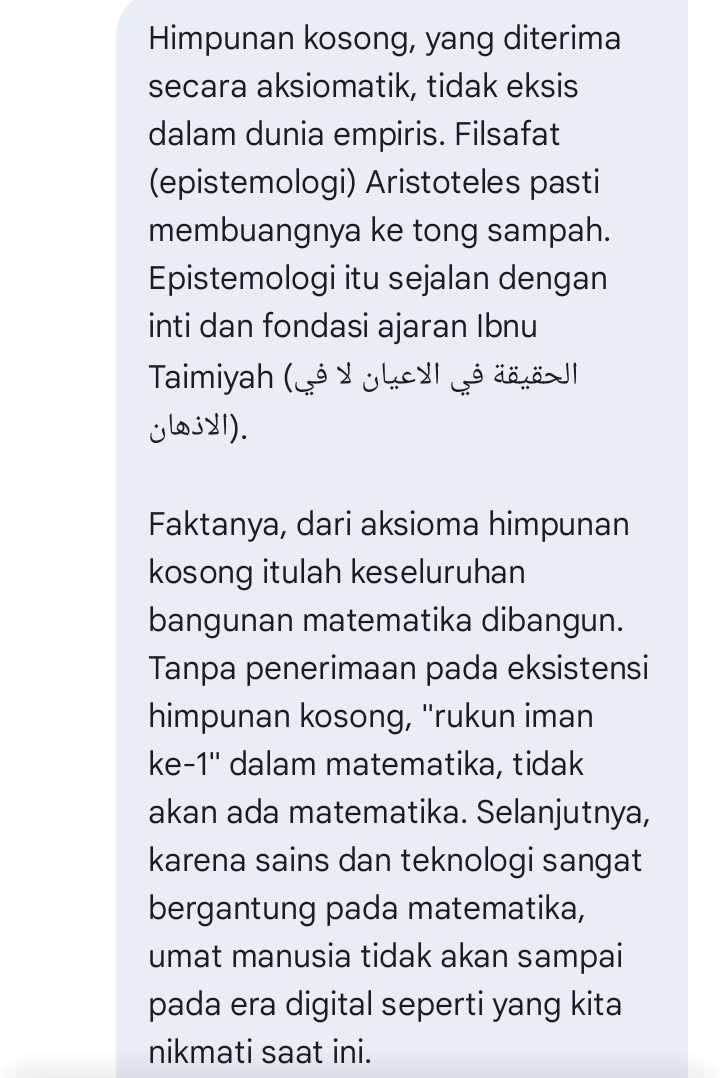 Rukun iman ke-1 dalam matematika