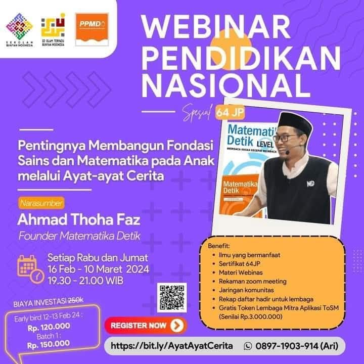 Webinar Nasional Ayat-Ayat Cerita berpusat di Bekasi, Jawa Barat pada 16 Februari - 10 Maret 2024